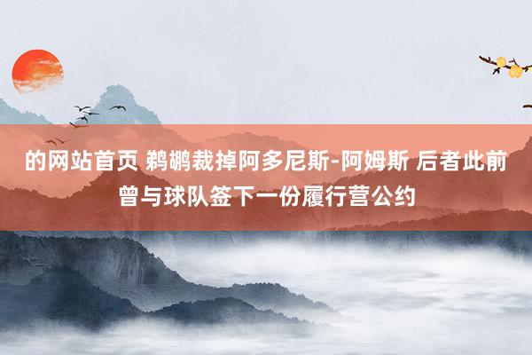 的网站首页 鹈鹕裁掉阿多尼斯-阿姆斯 后者此前曾与球队签下一份履行营公约