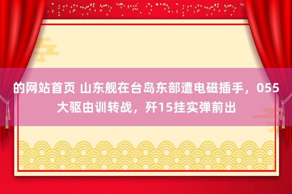 的网站首页 山东舰在台岛东部遭电磁插手，055大驱由训转战，歼15挂实弹前出