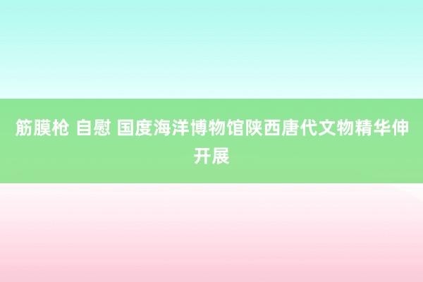 筋膜枪 自慰 国度海洋博物馆陕西唐代文物精华伸开展