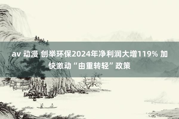 av 动漫 创举环保2024年净利润大增119% 加快激动“由重转轻”政策